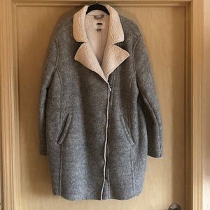 Gray, Sherpa lined Old Navy coat
